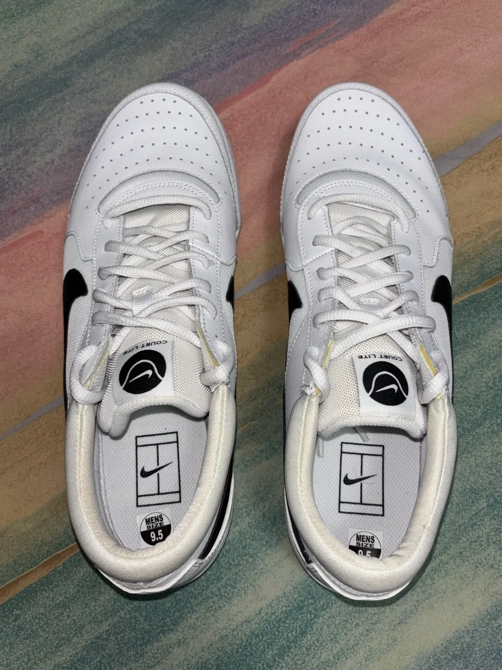 Nike Court Air Zoom Lite 3 DV3258-101 Tennis Shoes Men's White Leather mens 9.5